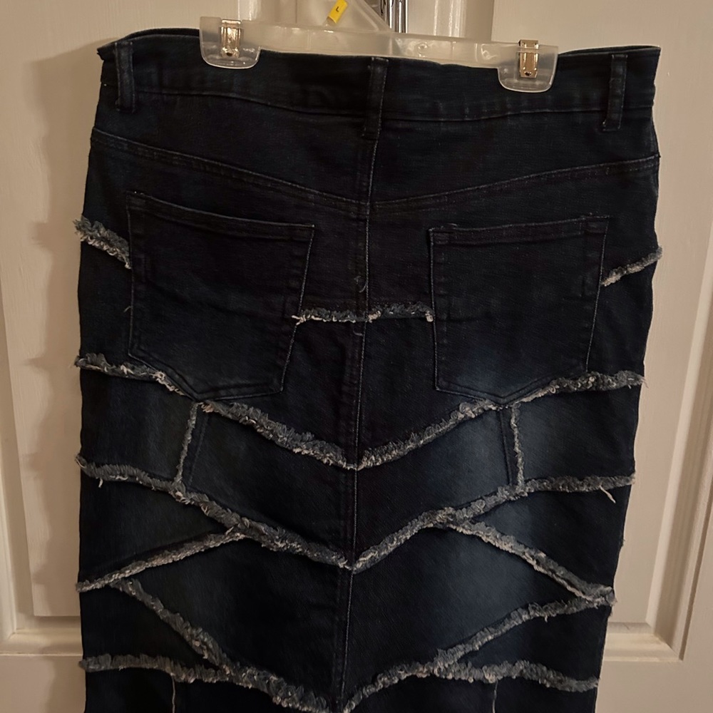 Vintage , detail ,denim skirt